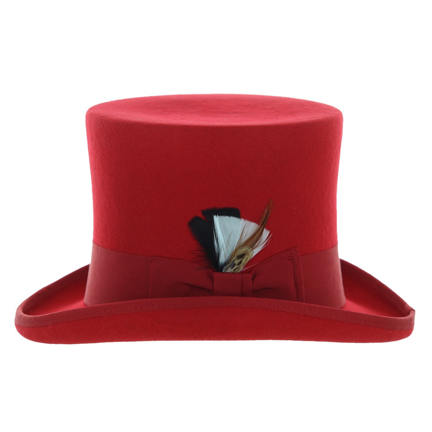 Red Wool Felt Top Hat for Men | Ferrecci