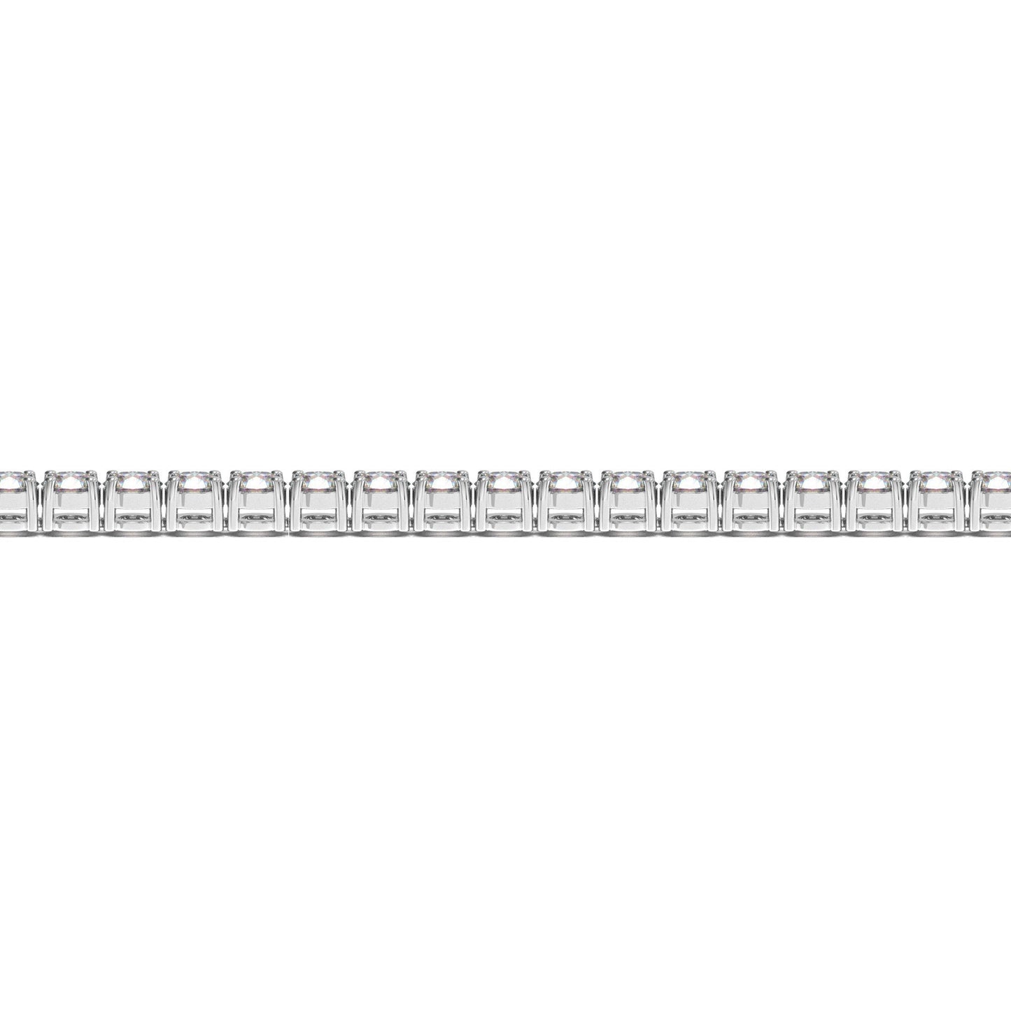 Pulsera de tenis de diamantes redondos cultivados en laboratorio en oro blanco de 14k (6 cctw F/G VS2/SI1)