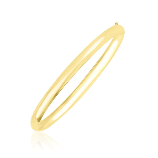 Pulsera Brillante Estilo Cúpula de Oro Amarillo de 10k