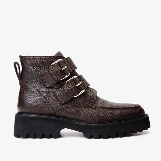 The Harry Brown Leather Double Monk Ankle Women Boot Final Sale!