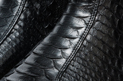 The Boss Black Pythn Snk Zip-Up Leather Men Boot Limited Edition