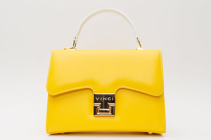 The Duffryn Yellow Leather Handbag