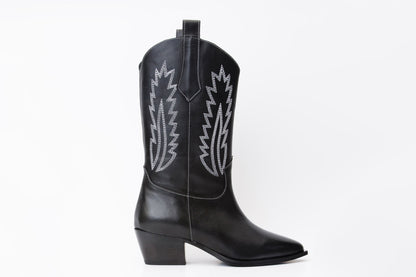 The Togg Black Leather Cowboy Women Boot Final Sale!