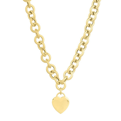 Cadena de eslabones rolo de oro amarillo de 14k (11.40 mm)