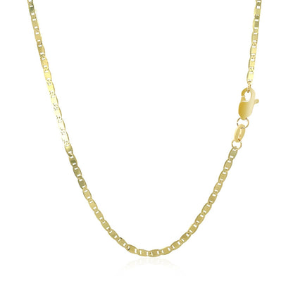 Cadena de eslabones mariner de oro amarillo de 10k y 1.7 mm