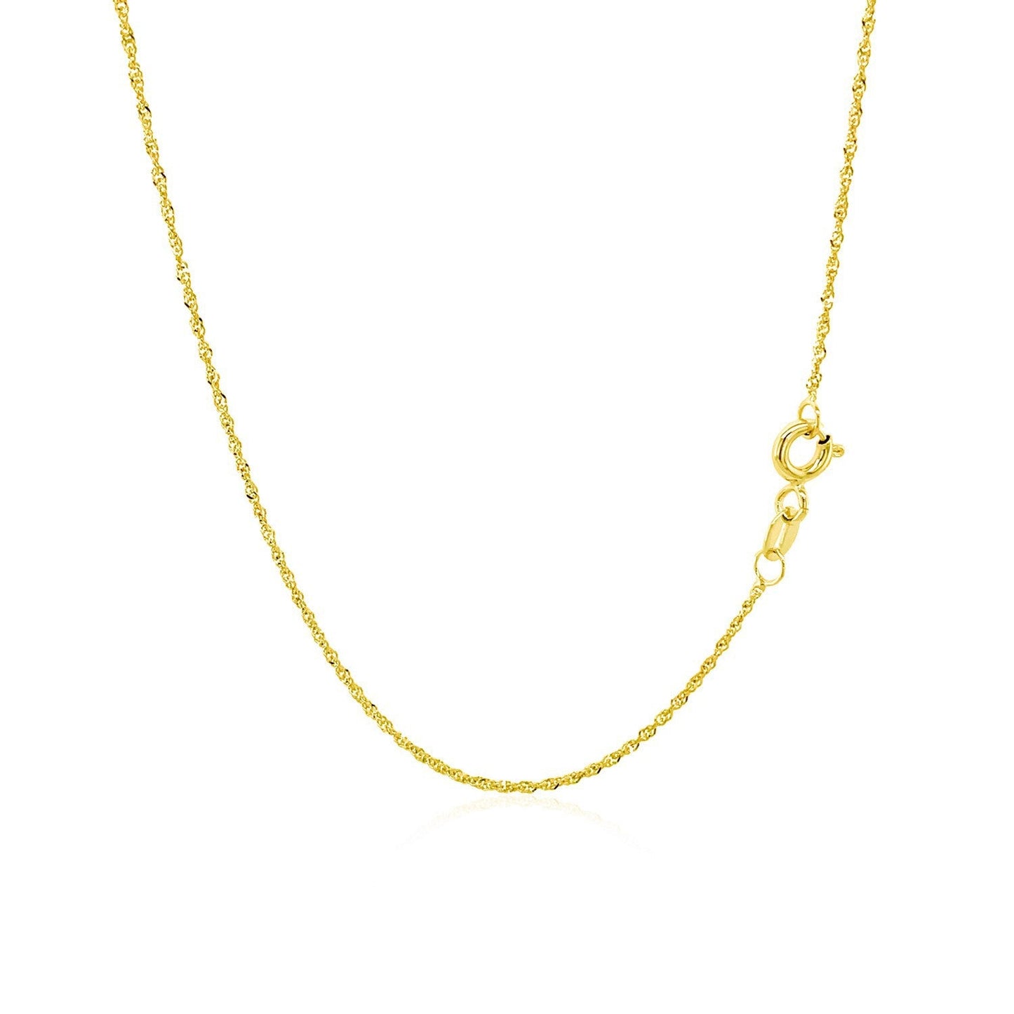 Cadena Singapur de oro amarillo de 10k y 1.0mm