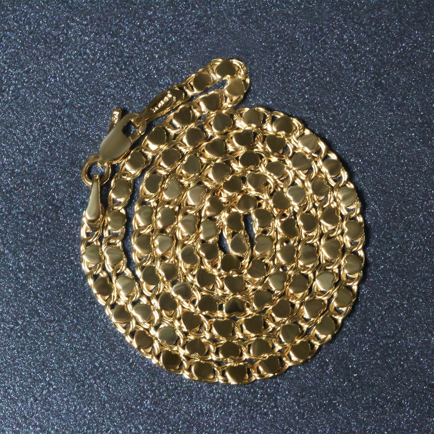 Cadena Corazón de Oro Amarillo de 14k y 2.9mm