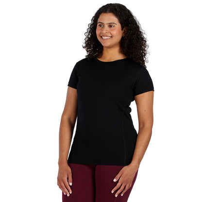 Camiseta ligera de cuello redondo para mujer - 100% Lana Merino