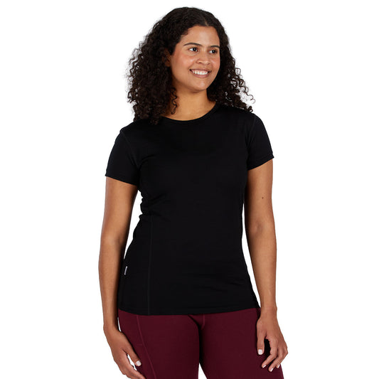 Camiseta ligera de cuello redondo para mujer - 100% Lana Merino