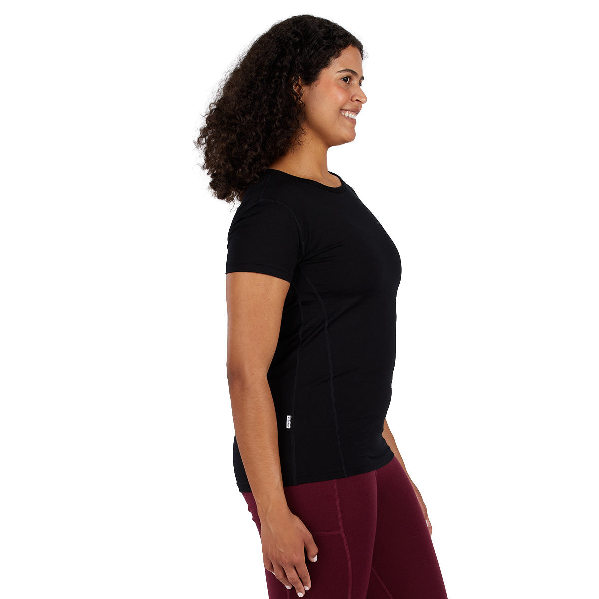 Camiseta ligera de cuello redondo para mujer - 100% Lana Merino