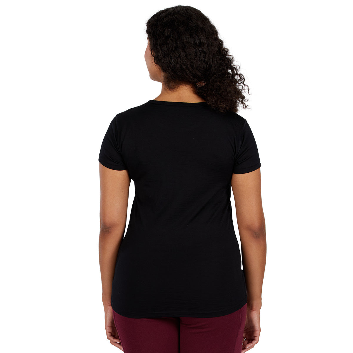 Camiseta ligera de cuello redondo para mujer - 100% Lana Merino