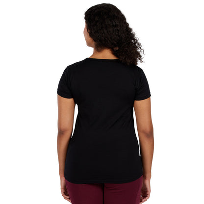 Camiseta ligera de cuello redondo para mujer - 100% Lana Merino