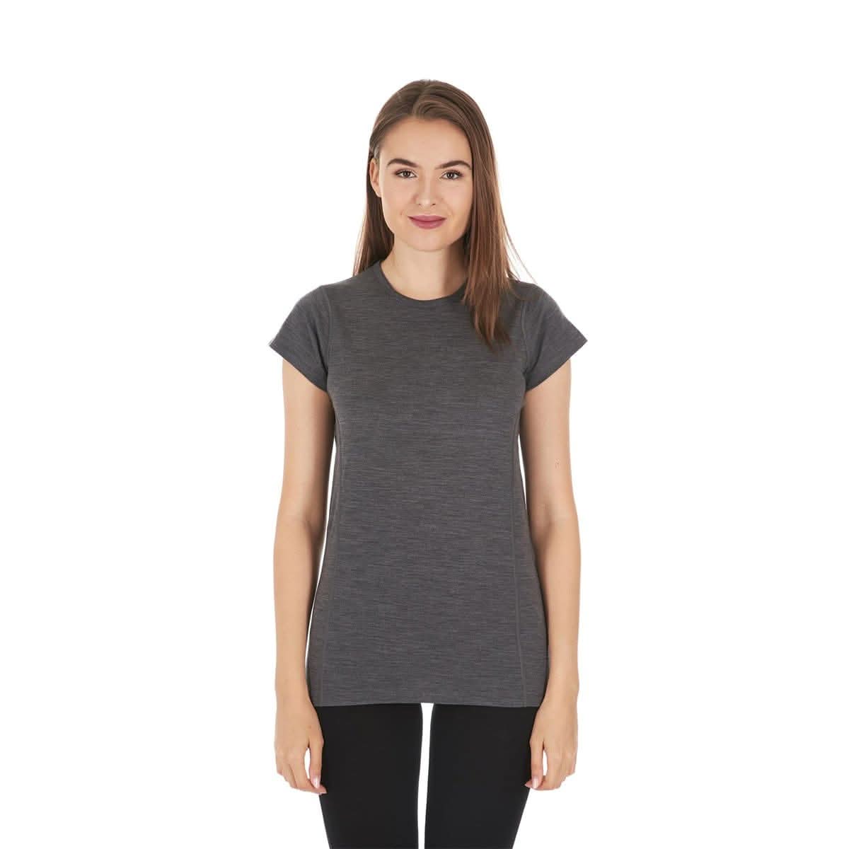 Camiseta ligera de cuello redondo para mujer - 100% Lana Merino