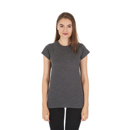 Camiseta ligera de cuello redondo para mujer - 100% Lana Merino