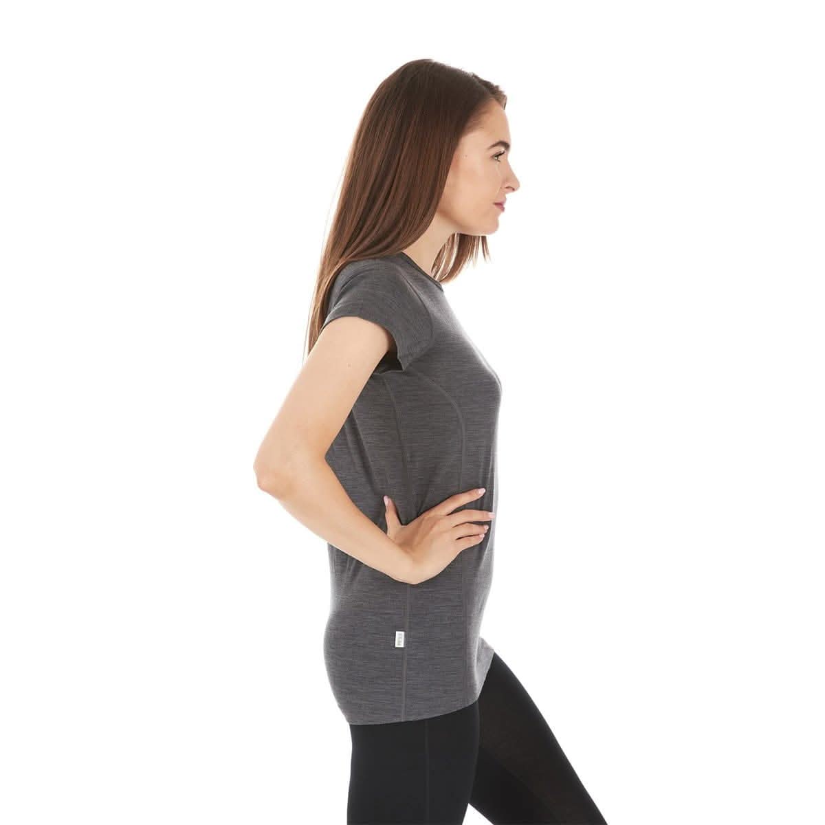 Camiseta ligera de cuello redondo para mujer - 100% Lana Merino