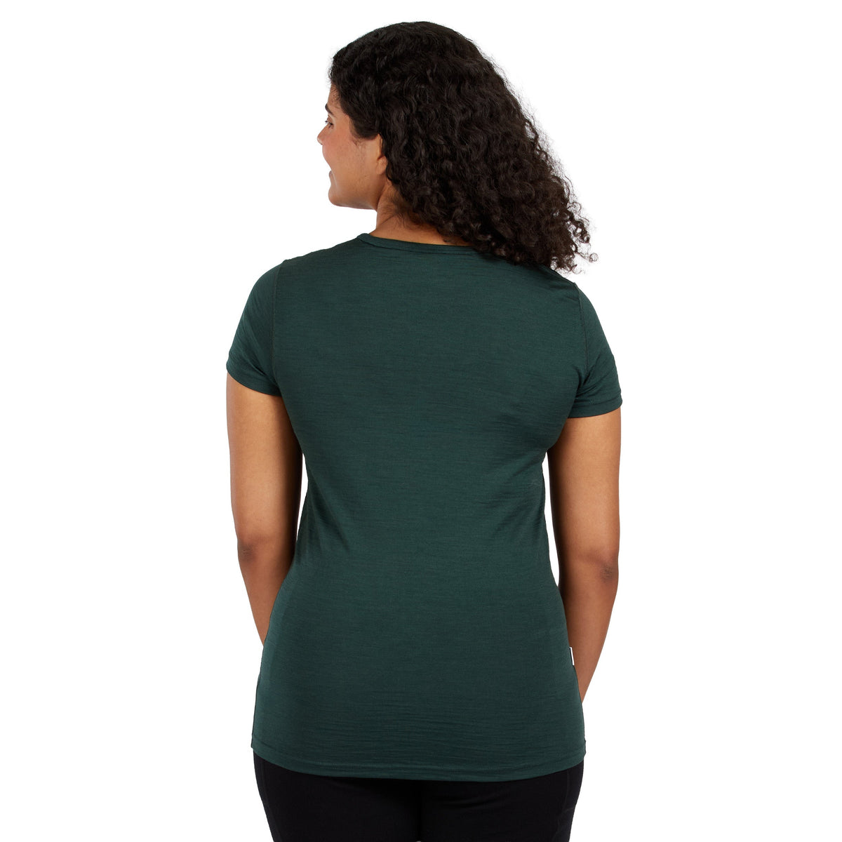 Camiseta ligera de cuello redondo para mujer - 100% Lana Merino