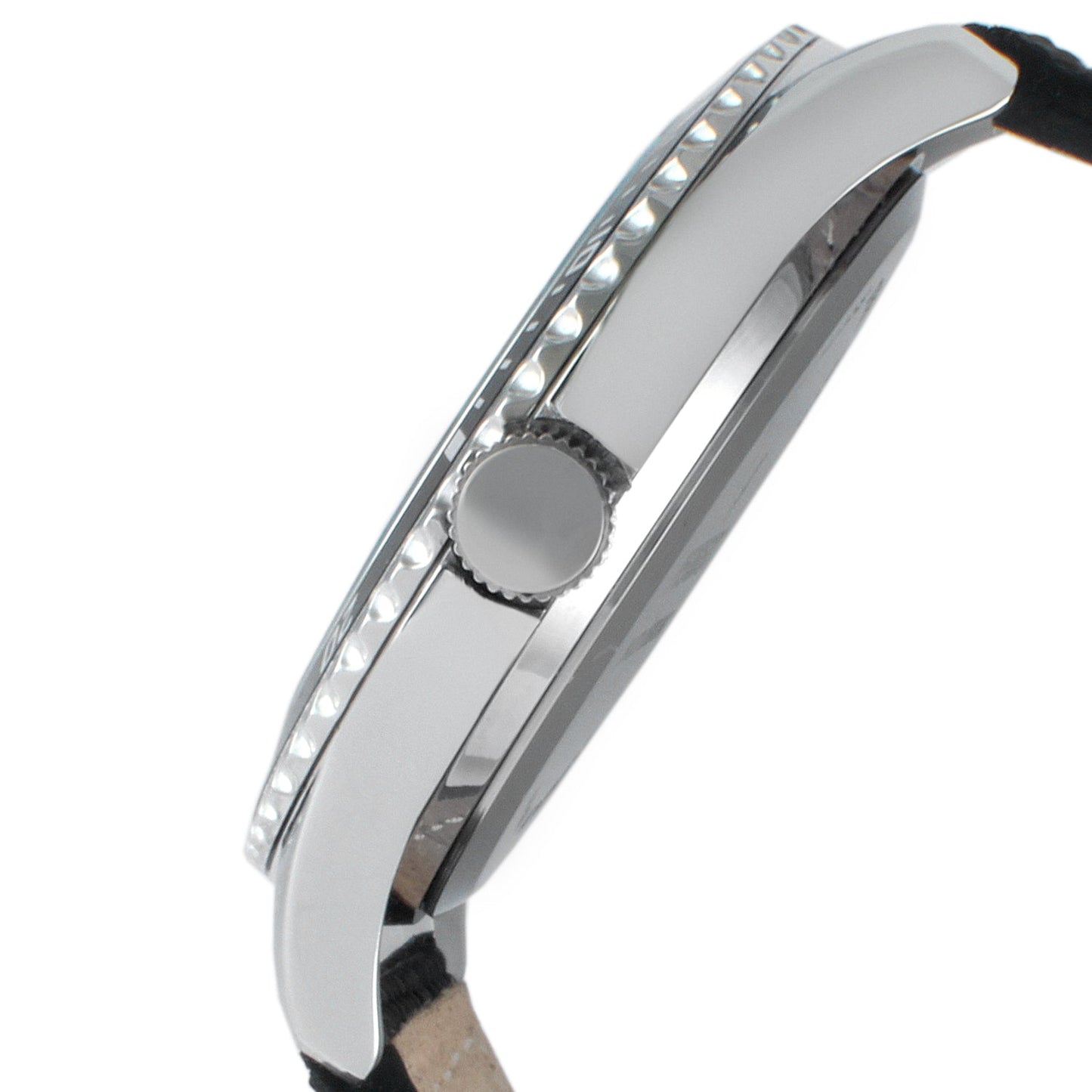 Men's 42mm Sport Bezel Watch with Orange Dial and Canvas Strap