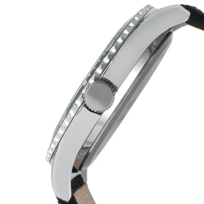 Men's 42mm Sport Bezel Watch with Orange Dial and Canvas Strap