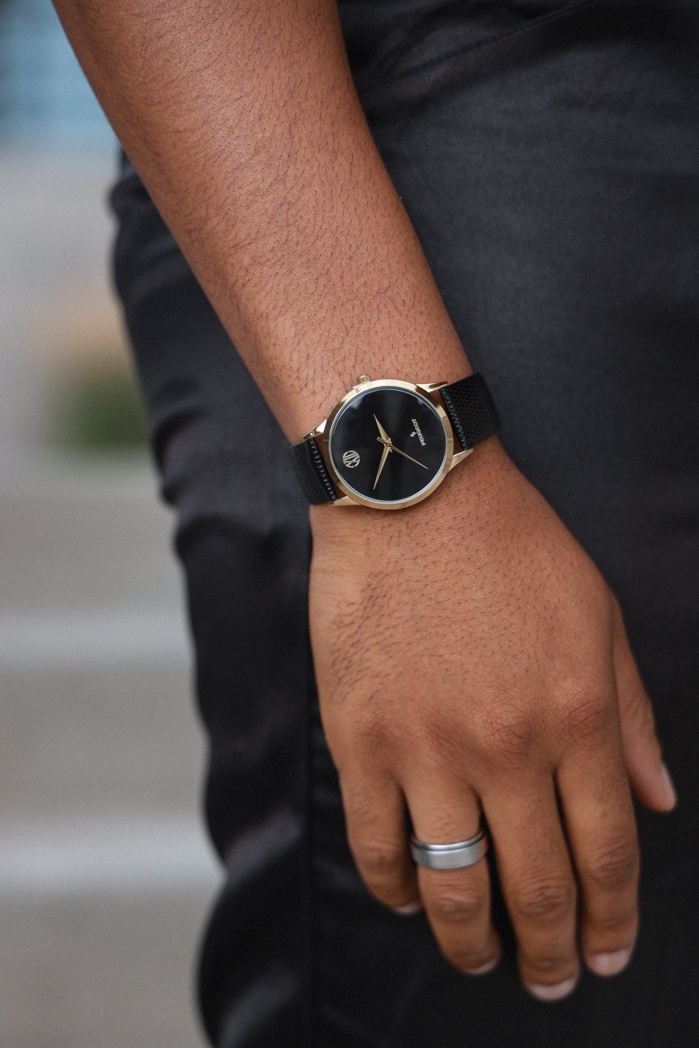 Men's 40mm Wafer Slim Round Gold-Plated Case Watch