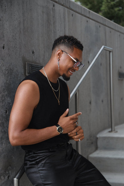 Men's 40mm Wafer Slim Round Gold-Plated Case Watch