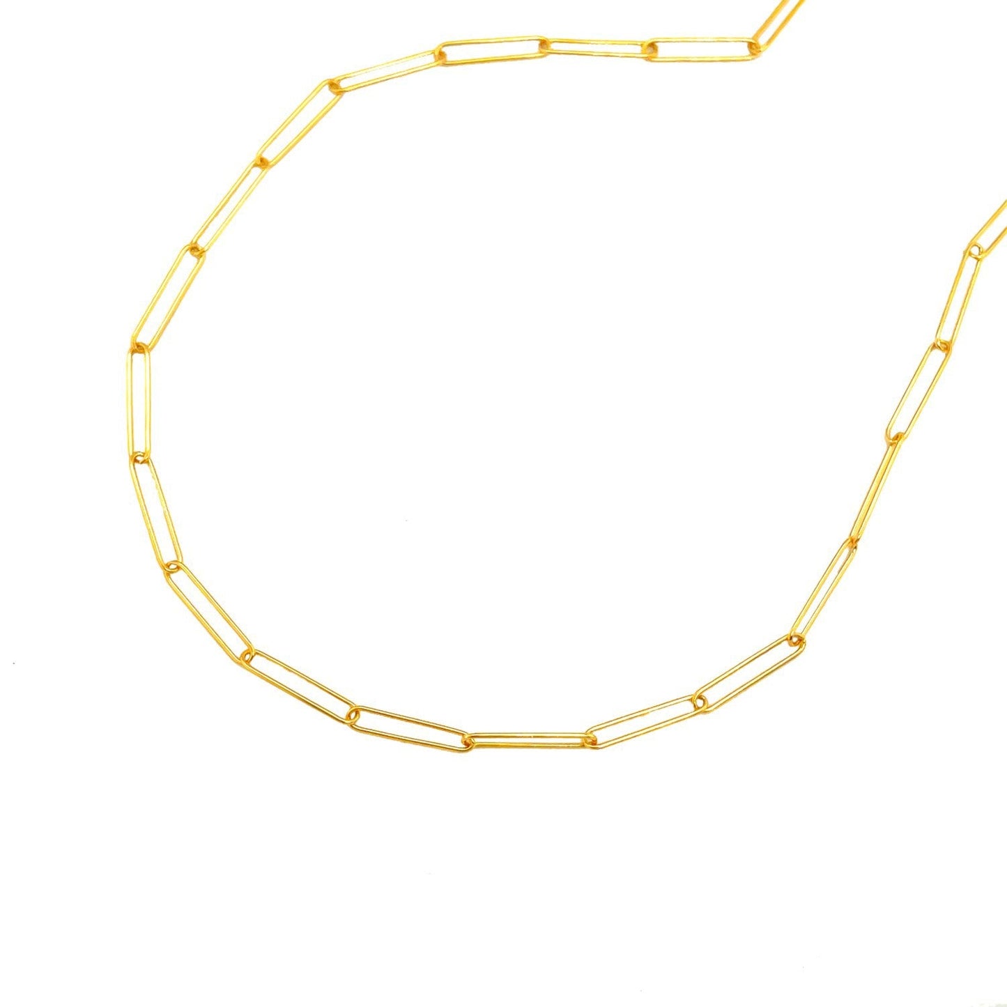 Cadena de eslabones de clip de oro amarillo de 14k (2,7 mm)