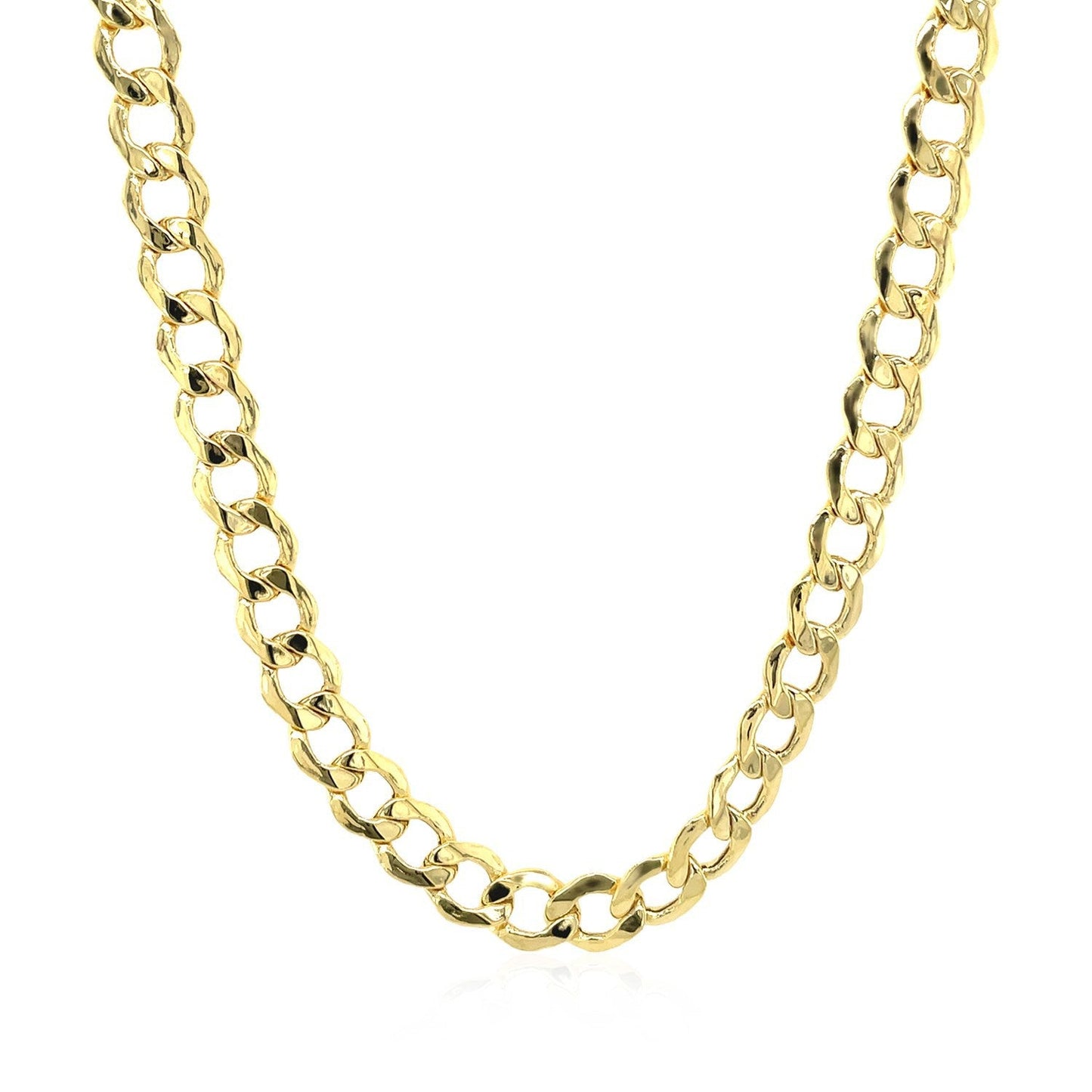 Cadena de eslabones cubanos de oro amarillo de 14k y 5.3mm