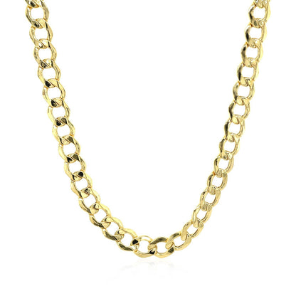 Cadena de eslabones cubanos de oro amarillo de 14k y 5.3mm