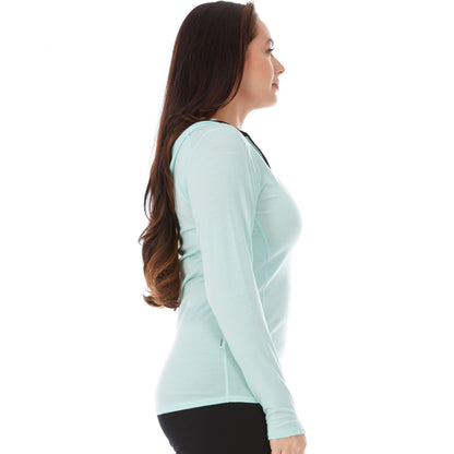 Sudadera de mujer con cremallera de 1/4 y capucha de lana merina - Micropeso