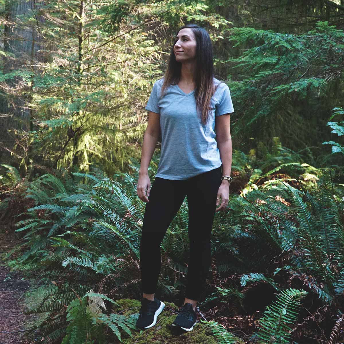 Micro Weight - Women's Wool V-Neck T-Shirt Woolverino - My Men's Shop