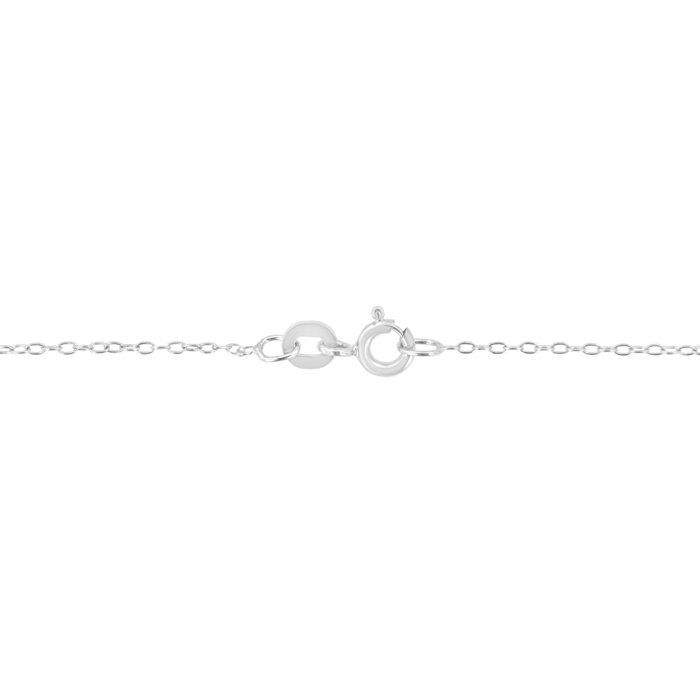 Collar con dije de plata esterlina .925 con diseño de corazón abierto tipo halo de 1,0 quilates de peso total, diamantes (color I-J, claridad I1-I2), 45,7 cm