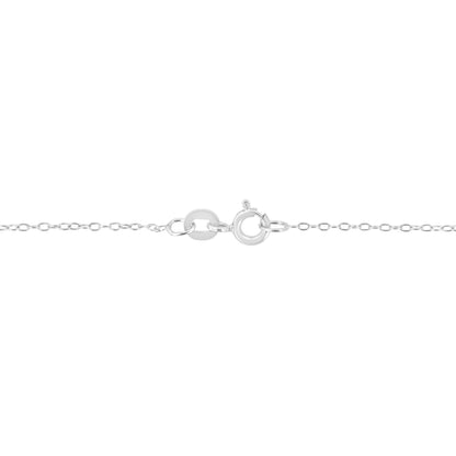 Collar con dije de plata esterlina .925 con diseño de corazón abierto tipo halo de 1,0 quilates de peso total, diamantes (color I-J, claridad I1-I2), 45,7 cm
