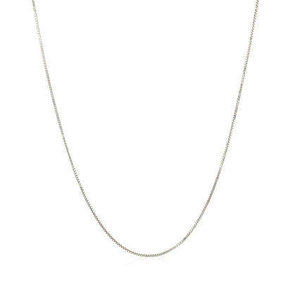 Cadena clásica de oro blanco de 10k de 0.6 mm