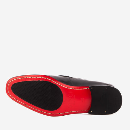 The Ashford Black Baby Buffalo Leather Loafer Men Shoe