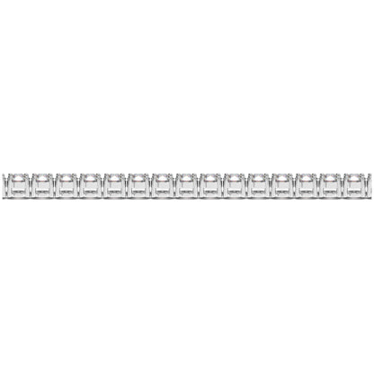Pulsera de tenis de oro blanco de 14k con diamantes redondos cultivados en laboratorio (8 ct. pt. F/G VS2/SI1)
