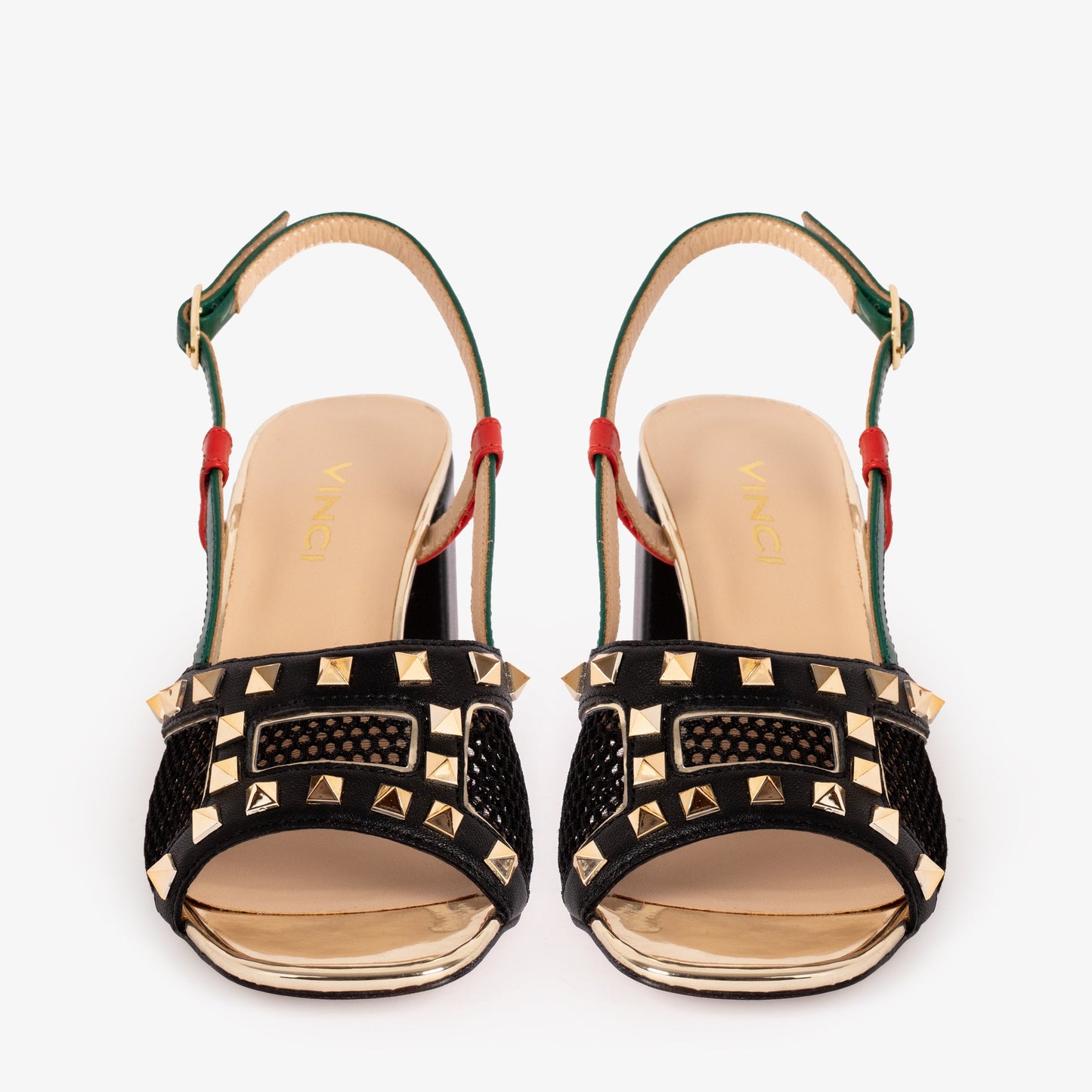 The Linea Black Leather Women Slingback Sandal