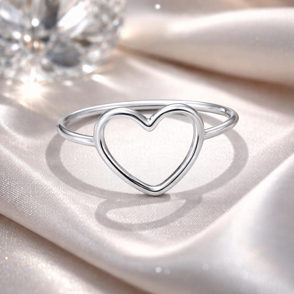 Anillo de plata de ley 925 con baño de platino, talla 6.0 para mujer