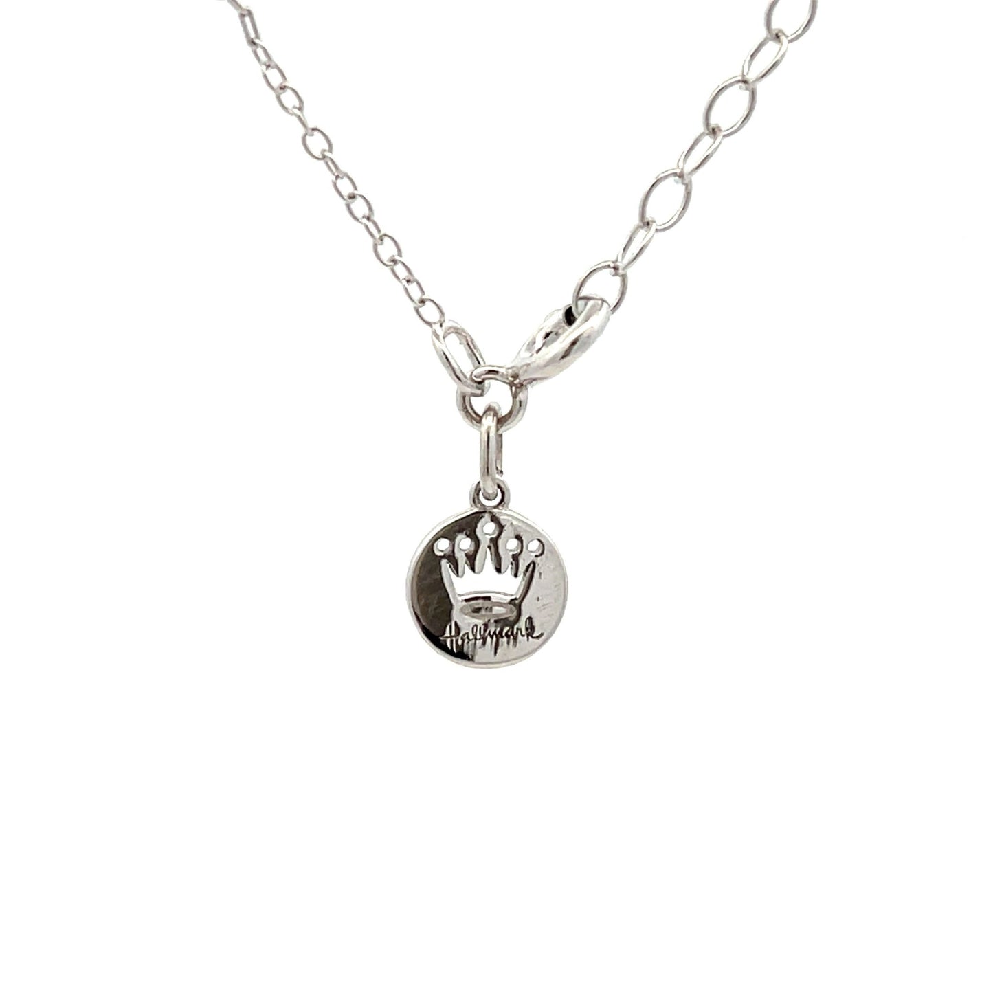 Colgante de animal de plata de ley con diamante negro de 0,08 ct