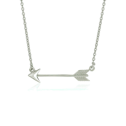 Collar con flecha de plata de ley