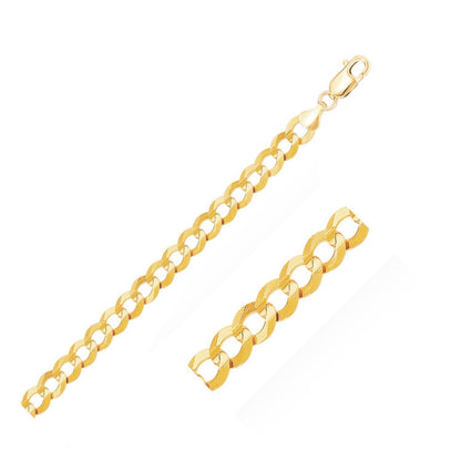 Pulsera de eslabones cubanos de oro amarillo de 10k y 8,2 mm