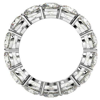 Anillo de eternidad de diamantes redondos cultivados en laboratorio de oro blanco de 14k (6 quilates peso total FG/VS2)