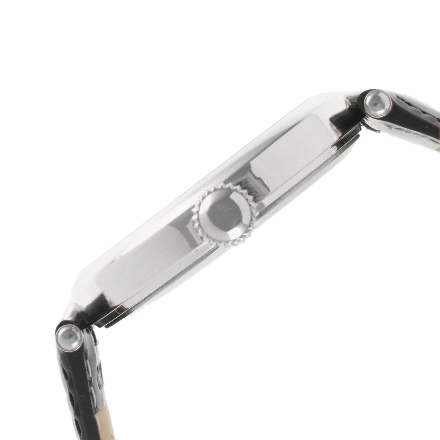 Women's 38mm Watch T-Bar Dress Black Leather Strap