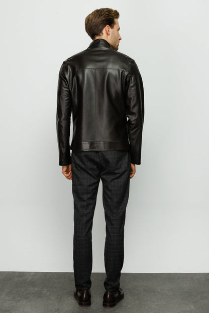 The Del Rio Leather Black Men Jacket