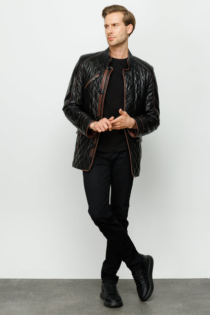 The Martinez Black Leather Men Jacket