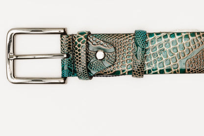 The Milano Green Leather Belt Limited Edition