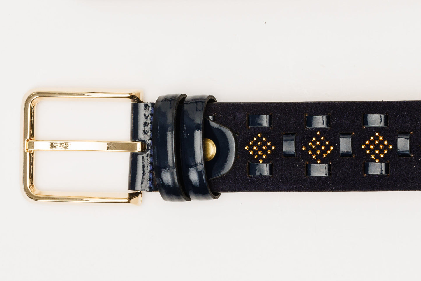 The Vicino Navy Leather Belt