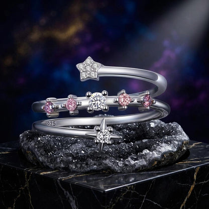 Anillo de plata de ley 925 con pavé de circonitas cúbicas