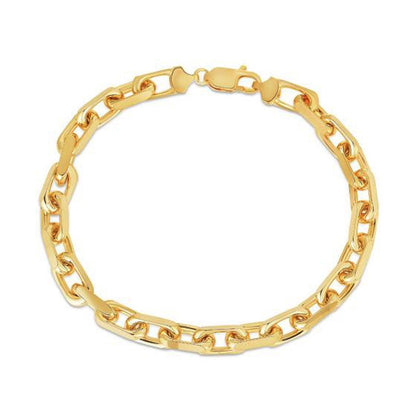 Pulsera de cadena de cable francés de oro amarillo de 14k (6.10 mm)