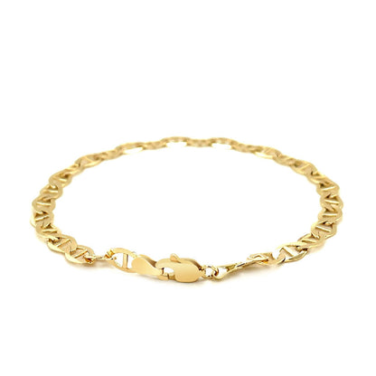 Pulsera de eslabones marineros de oro amarillo de 10k y 5.5mm