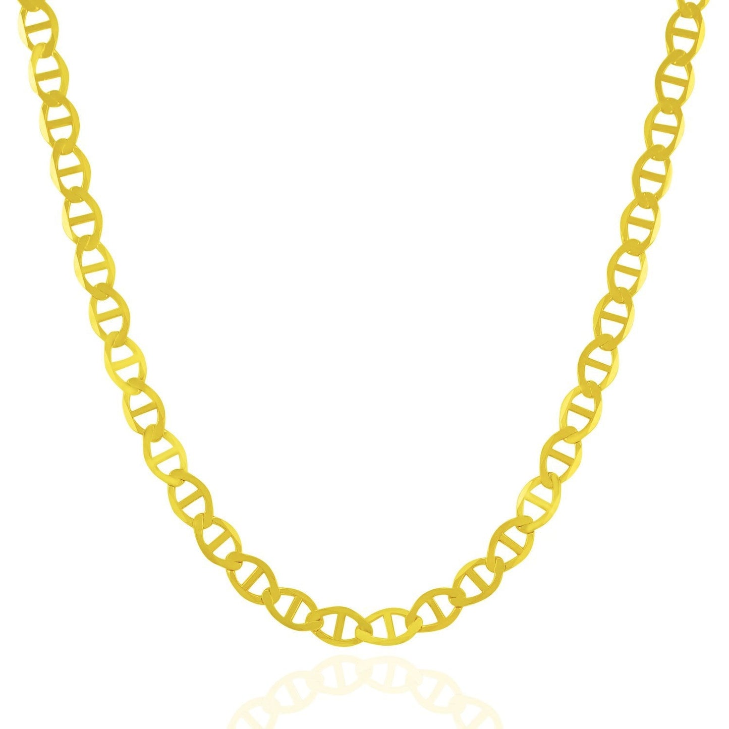 Cadena de eslabones tipo "Mariner" de oro amarillo de 10k y 5.5mm