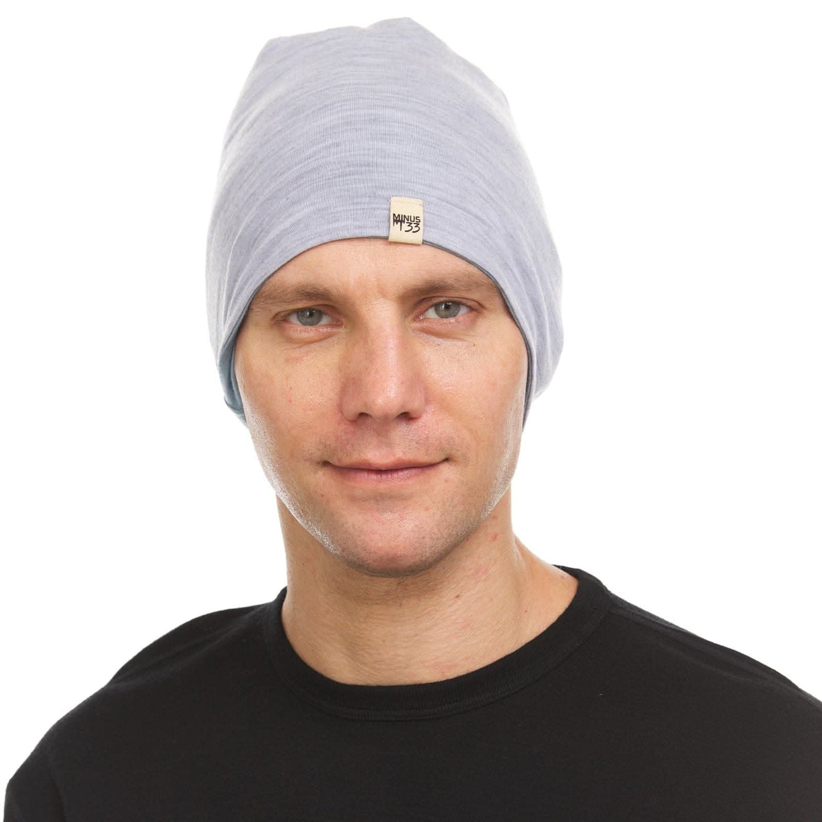 Gorro reversible de lana de peso micro - Woolverino